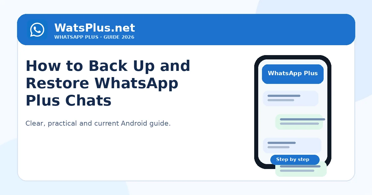 How to Back Up and Restore Chats in WhatsApp Plus