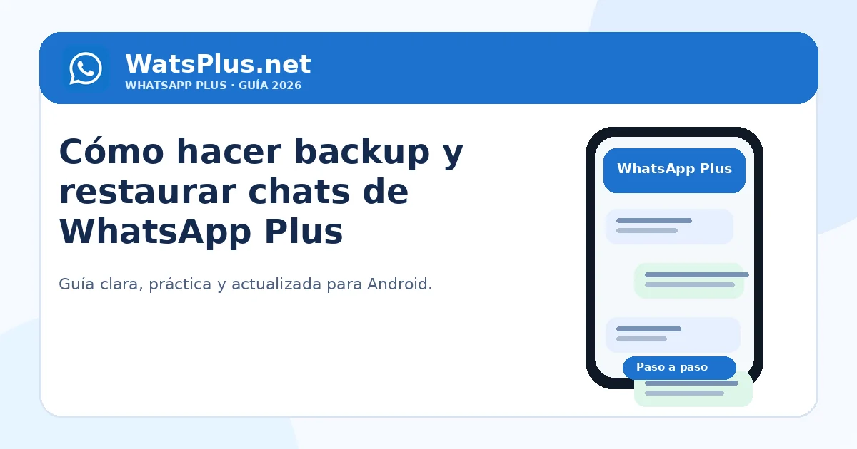 Cómo hacer backup y restaurar chats de WhatsApp Plus