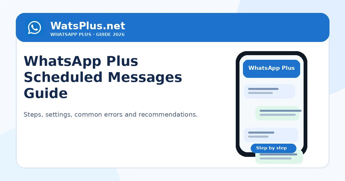 Scheduled Messages in WhatsApp Plus — second image