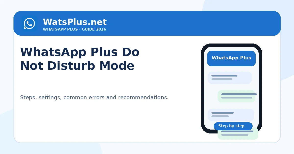 WhatsApp Plus Do Not Disturb Mode — second image