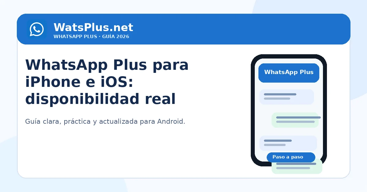 WhatsApp Plus para iPhone e iOS: disponibilidad real