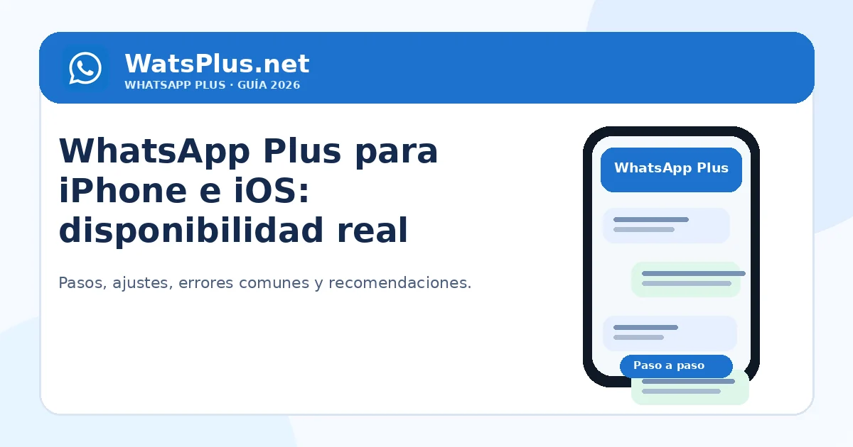 WhatsApp Plus para iPhone e iOS: disponibilidad real — guía visual